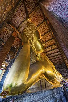 Category Buddhism Prints: The reclining Buddha in Wat Pho temple