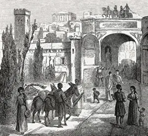 Reconstructed port gate to the Tyrrhenian Sea