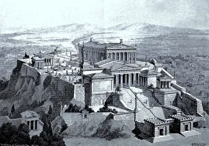 A reconstruction of the Acropolis of Athens