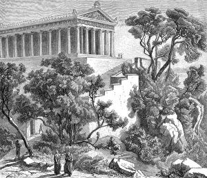 Reconstruction of the Doric Poseidon temple of Poseidon
