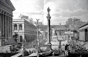 A reconstruction of the Forum Romanum