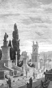 Reconstruction of Kerameikos, ancient cemetery of Athens