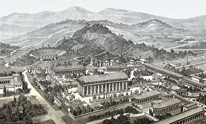 The reconstruction of Olympia in ancient Greece