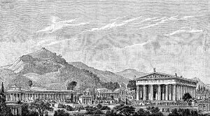 The reconstruction of Olympia in ancient Greece