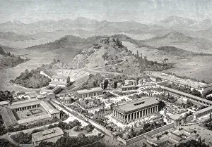 The reconstruction of Olympia in ancient Greece