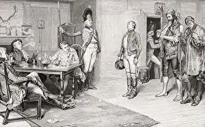 Recruitment of a soldier, 18th century