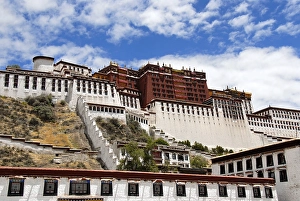 Category Buddhism Prints: Detail Red Palace of Potala Lhasa Tibet China