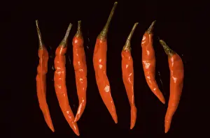 Red, pickled chilli peppers