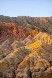 Red rocks, canyon of eroded sandstone formations