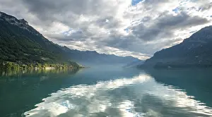 Reflection in Lake Brienz, Cloudy sky