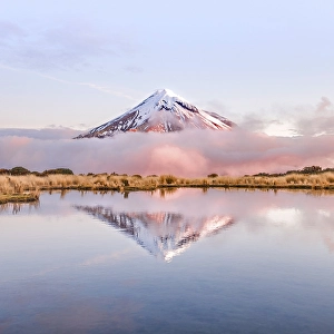 Category Mountain Landscapes Prints: Reflection in Pouakai Tarn lake