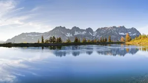 Reflection of the Wilder Kaiser in the Astbergsee