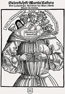 Reformation period, Catholic caricature against Martin Luther