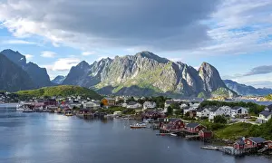 Reine, Reinefjord with mountains