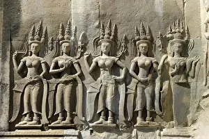 Relief in Angkor Wat temple complex