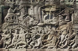 Relief, Bayon Temple, Angkor temples