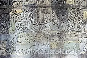 Relief at the Bayon temple, Angkor Thom