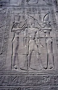 Detail of the relief, corridor around the temple, Horus Temple, Edfu, Nile Valley, Egypt, September 1989, vintage, retro, old, historical, Africa