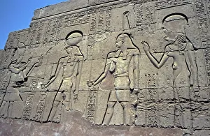 Relief behind the Holy of Holies, double temple, Kom Ombo, Nile Valley, Egypt, September 1989, vintage, retro, old, historical, Africa