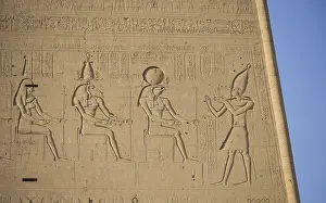 Relief on the pylon, Temple of Horus
