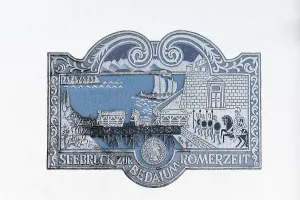 Relief of a scene of Seebruck from the Roman period on a house wall