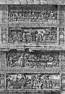 Relief of the temple of Borobudur