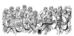 Relief at Trajans Column shows the Germanic bodyguard of the later Caesars