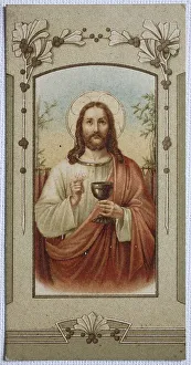 Religion, biblical scene, Jesus with chalice