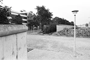 Remains of the Berlin Wall at Strelitzer Strasse road