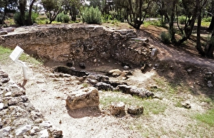 Remains of Roman water channels in Carthage, Tunis, Tunisia in 1998