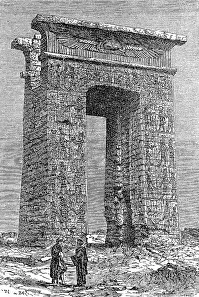 Remains of a temple in Karnak, Egypt