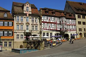 Renaissance and half-timbered house at the main square