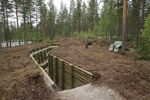 Replica of a trench from the Second World War