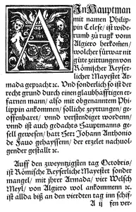 Report on the the Conquest of Tunis in 1535 by Charles V