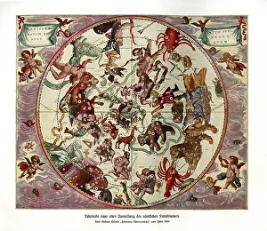 Representation of the northern starry sky