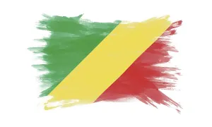 Republic of the Congo flag brush stroke