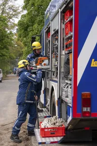 Category Wildlife DE Prints: Rescue and recovery of people after a drone attack on residential buildings in a civil defence scenario