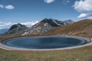 Reservoir in the mountains, South Tyrol