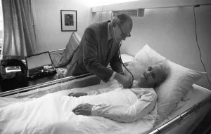 Resident and operation of an old people's home of the AWO (Arbeiterwohlfahrt) on 07