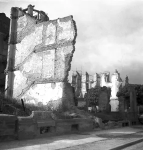 Residential buildings, ruins in Freiburg