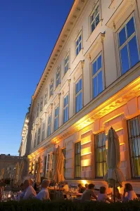 Restaurant in Albertina Palace at dusk