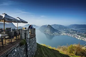 Restaurant, Monte Bre, spring, Lugano