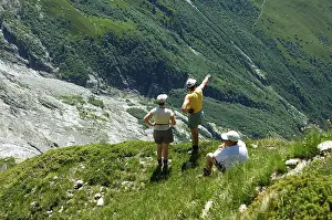 Resting hikers