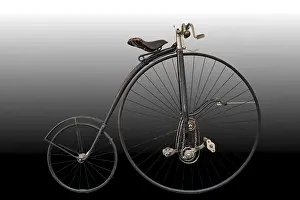 Retro vintage penny-farthing nostalgic bicycle in an intresting shape