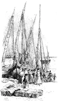 Return from fishing, jetty on the Tagus