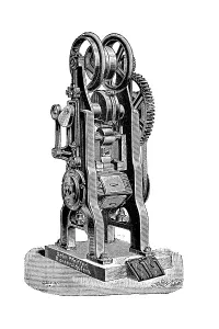 A revolver interlocking tile press by Gebr