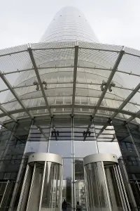 Revolving door entrance to RWE Tower