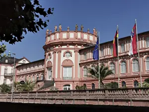 Rhine side of Biebrich Palace, former residence of the Princes of Nassau-Usingen in Wiesbaden-Biebrich