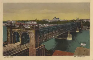 Rhine bridge in Mannheim, Baden-Wuerttemberg