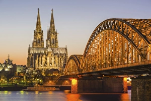 Rhine, Cologne Cathedral, Hohenzollern Bridge